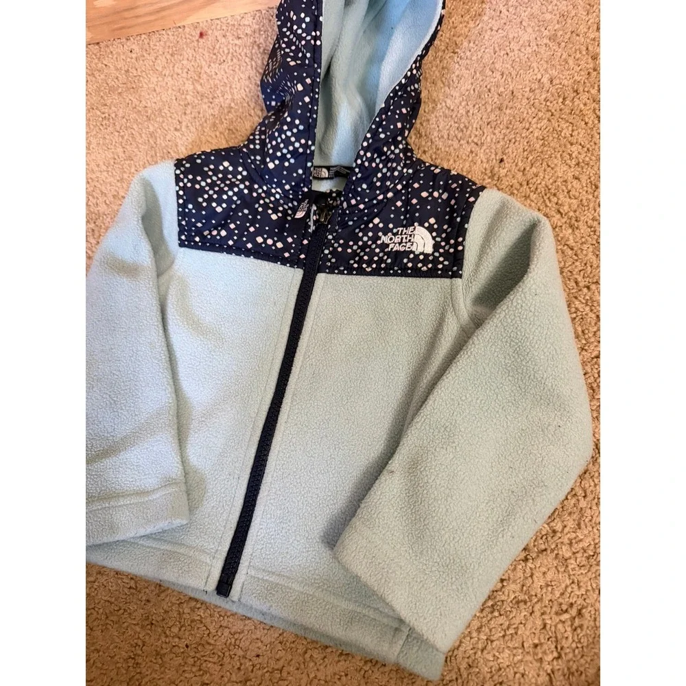 Toddler Girl's North Face Jacket 2T Blue Fleece Zipper